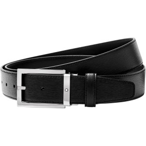 Thắt Lưng Da Montblanc Rectangular Shiny Stainless Steel Pin Buckle Belt 114435