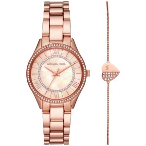 Đồng Hồ Michael Kors Nữ Lauryn Three-Hand Rose Gold-Tone Giftset MK4491 33mm