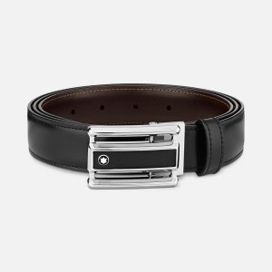 Thắt Lưng MONTBLANC Black/Brown 30mm Reversible Leather Belt 114423