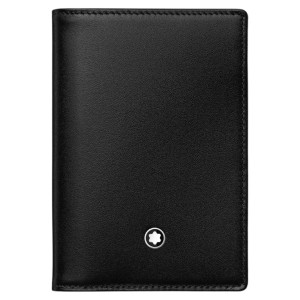 VÍ THẺ MONTBLANC MEISTERSTUCK BUSINESS CARD HOLDER WITH GUSSET BLACK 7167 7x10.5CM