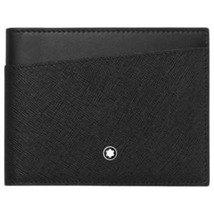 VÍ MONTBLANC SARTORIAL WALLET 6CC WITH MONEY CLIP 128576 BLACK 8x10.5CM