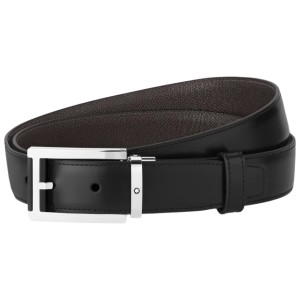 THẮT LƯNG MONTBLANC BLACK/BROWN REVERSIBLE LEATHER BELT 126008 3x120CM