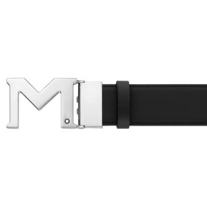 THẮT LƯNG MONTBLANC M BUCKET BLACK 35MM REVERSIBLE LEATHER BELT 127697