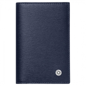 VÍ THẺ MONTBLANC 4810 WESTSIDE BUSINESS CARD HOLDER INDIGO 118662 7.5x11CM