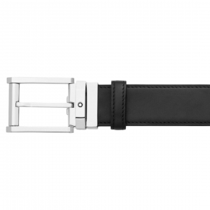 Thắt Lưng Montblanc Rectangular Shiny Palladium-Coated Pin Buckle Belt 126027